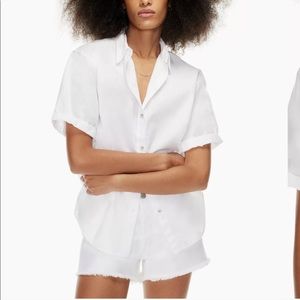 ARITZIA - NWT Denim Forum Jane shirt - sz XS - white